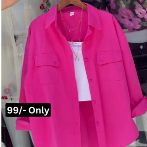 Bold Hot Pink Oversized Shirt – Effortless Street Style Essential