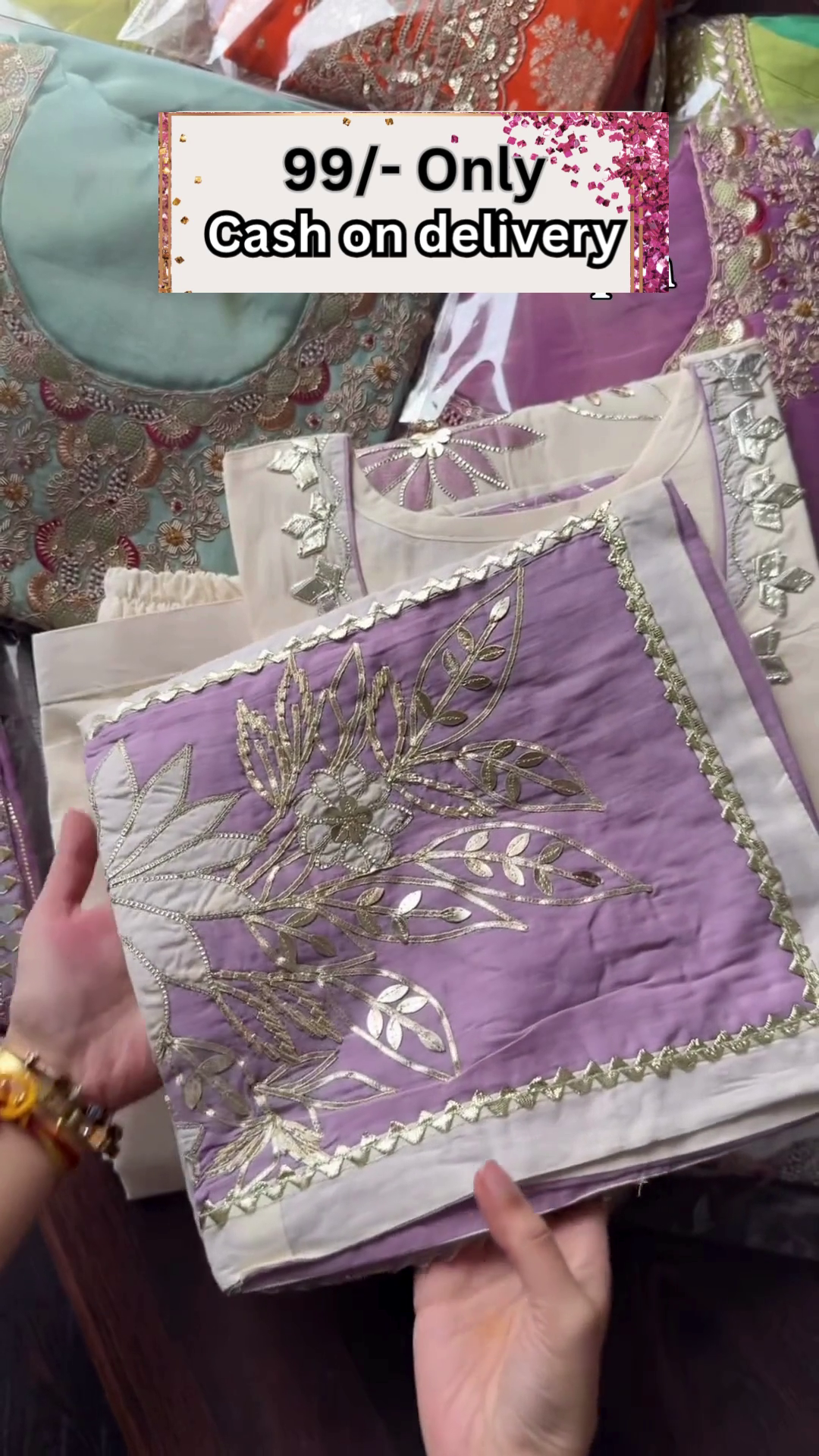 Lavender Luxe Embroidered Suit – Festive Elegance at an Unbeatable Price