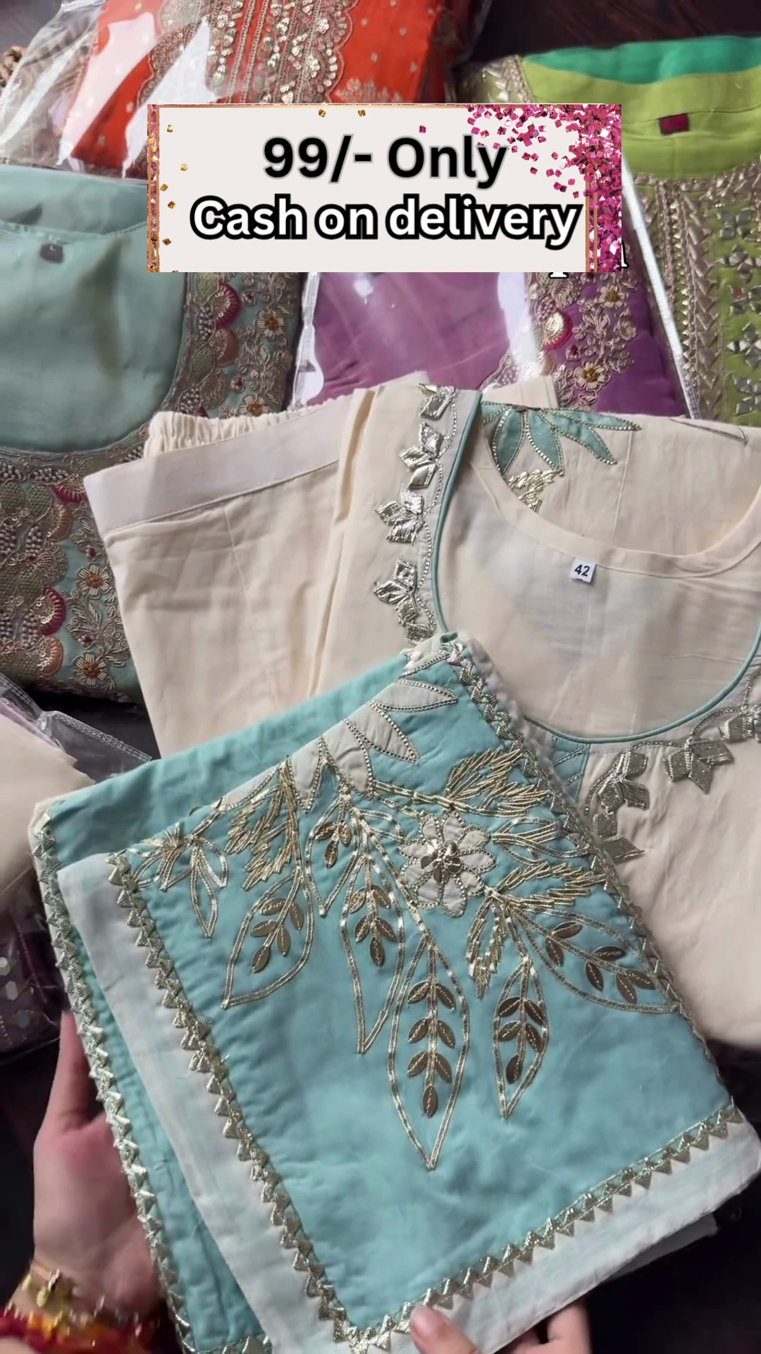 Lavender Luxe Embroidered Suit – Festive Elegance at an Unbeatable Price - Image 2