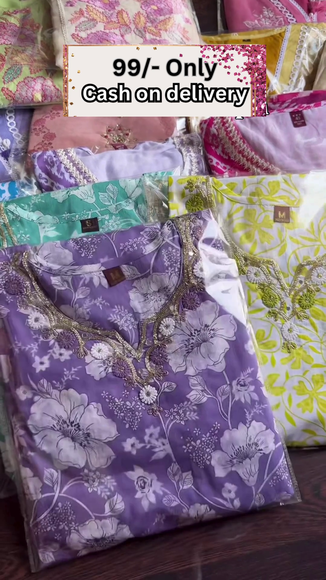 Lavender Luxe Embroidered Suit – Festive Elegance at an Unbeatable Price - Image 4