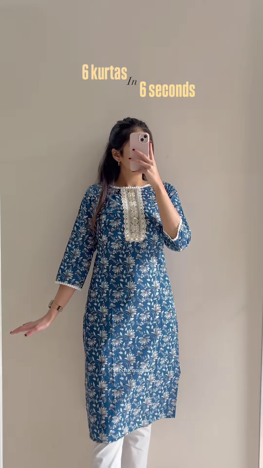 Elegant Floral Cotton Kurta – 5 Color Variants