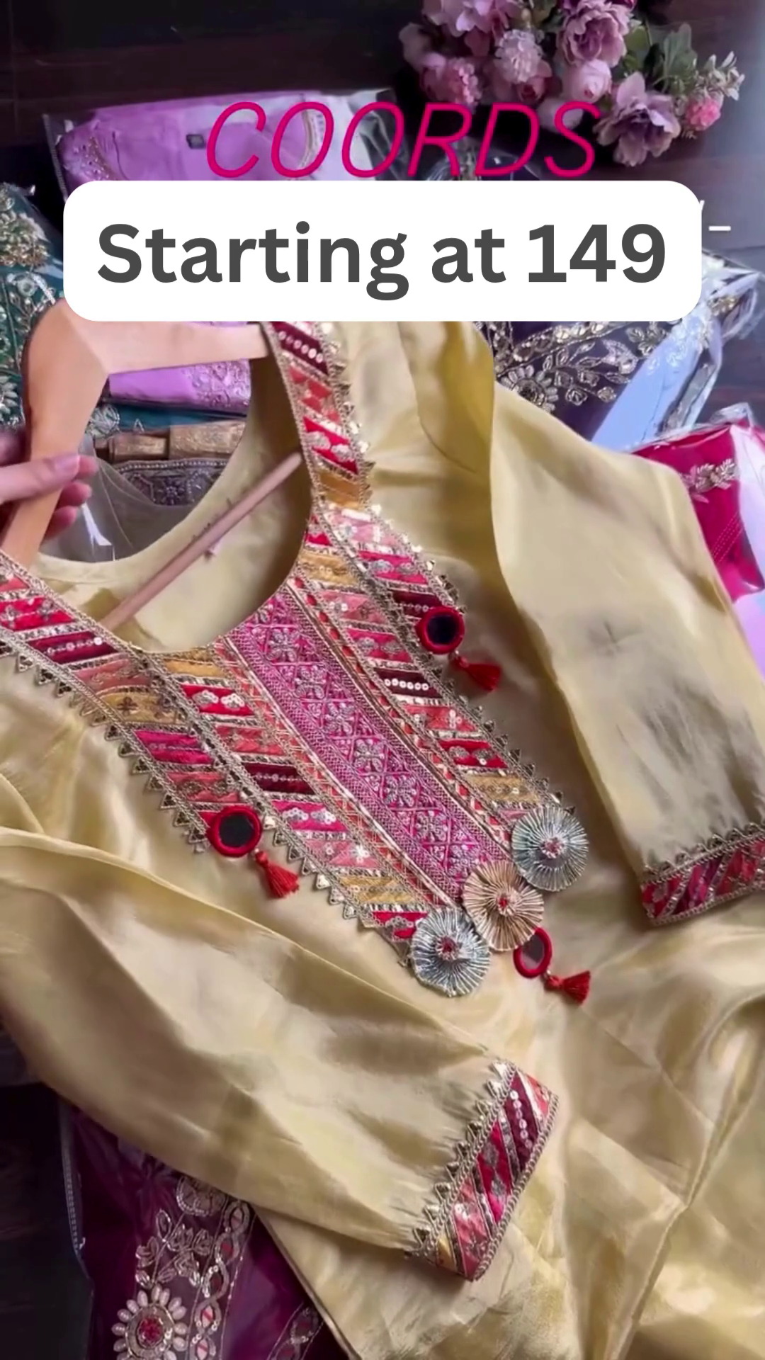 Designer Embroidered Co-ord Sets – Starting at 149 | Trendy Floral Collection - Image 6