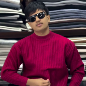 Bold Maroon Ribbed Sweater for Sharp Winter Style