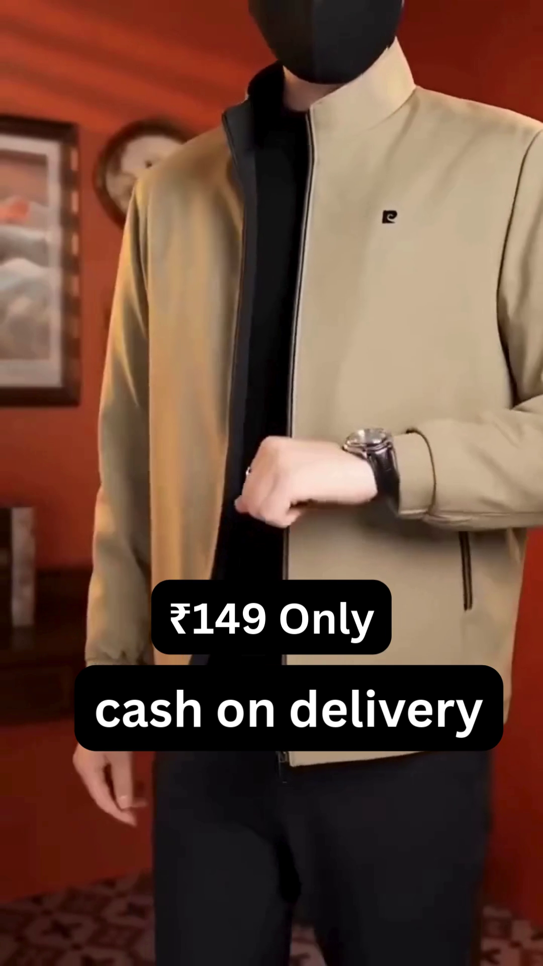 Men’s Smart Casual Zipper Jacket – Premium Look at ₹149 | Cash on Delivery - Image 2