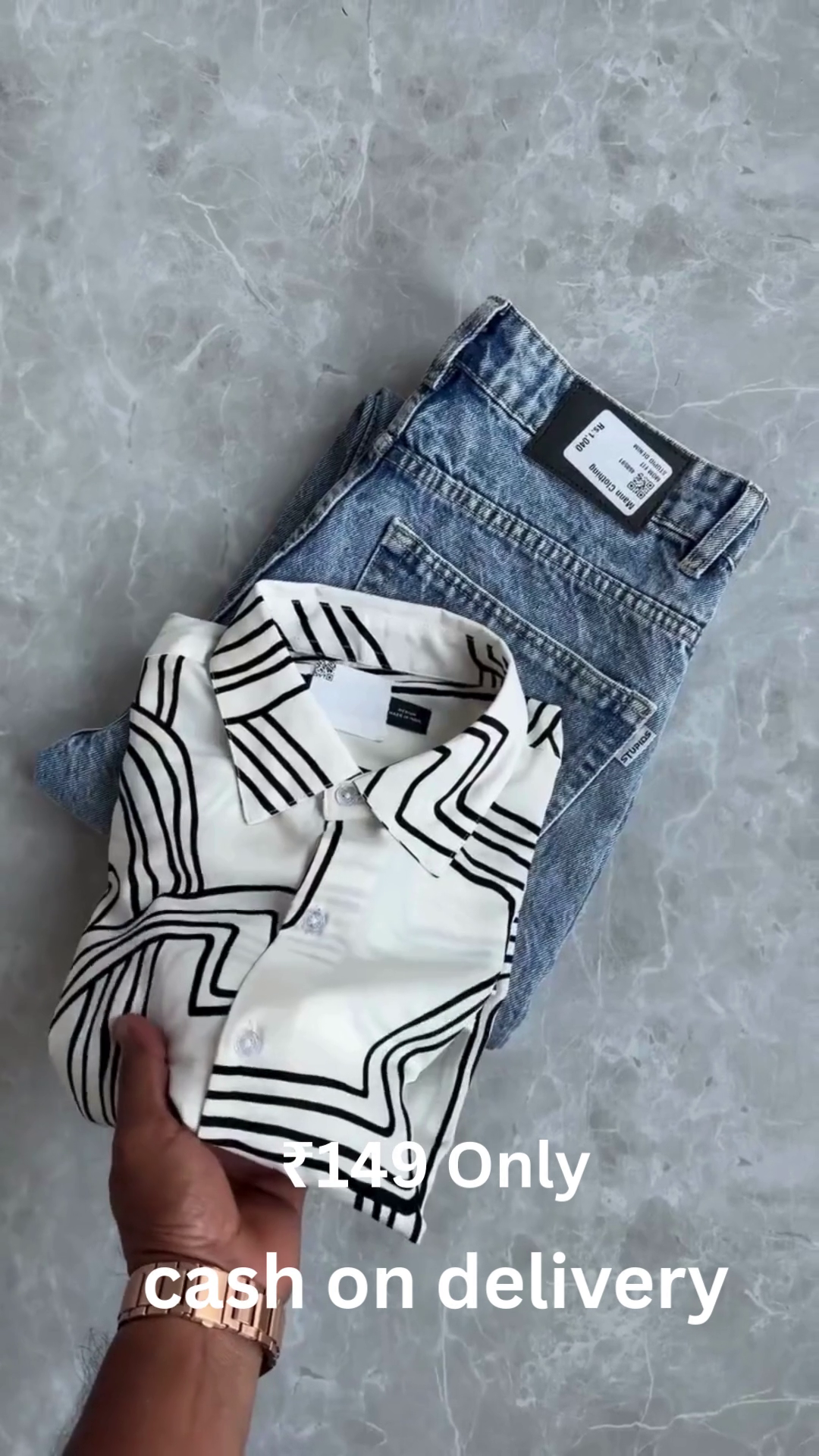 Men’s Floral Print Shirt with Denim – Trendy Combo at ₹149 | Cash on Delivery - Image 7